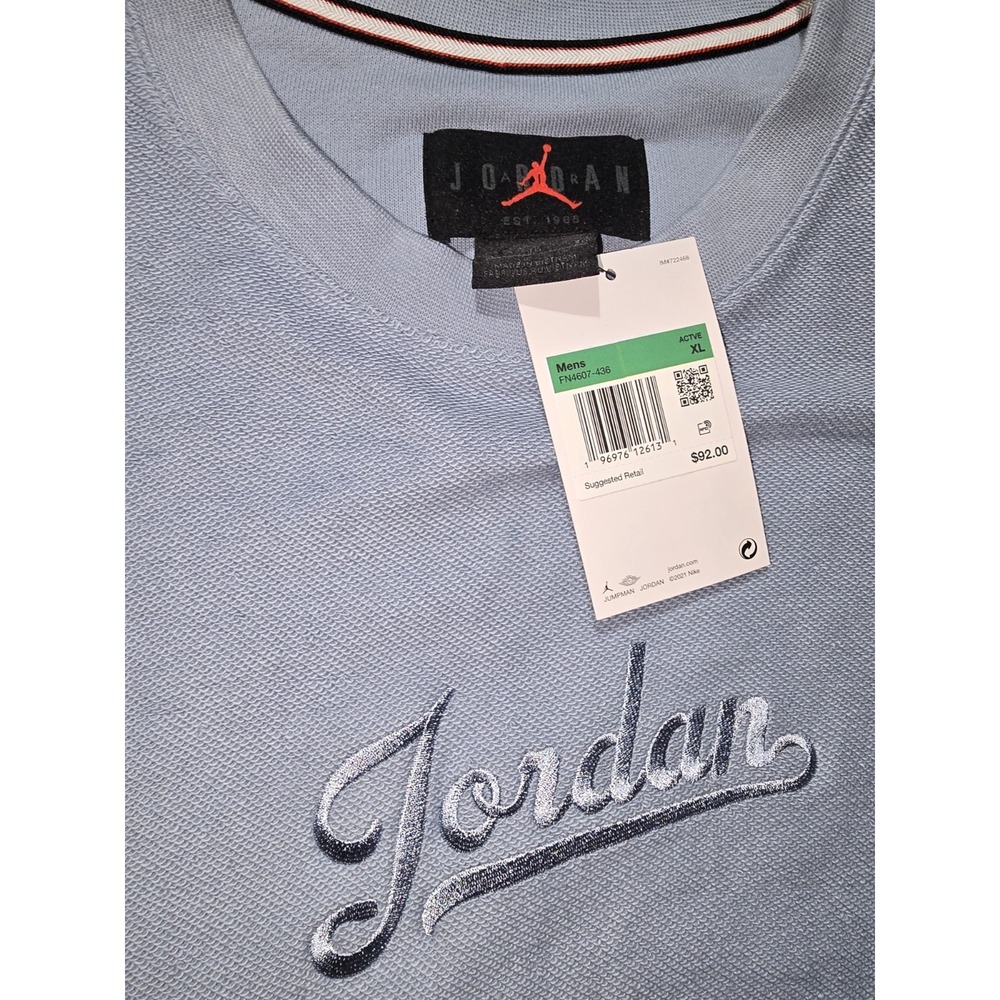 Nike Air Jordan Flight MVP Men's  XL Fleece Crew Long Sweatshirt FN4607436